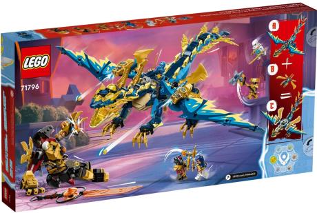 Конструктор LEGO NINJAGO Дракон стихій проти робота Володарки 1038 деталей (71796) - фото 0