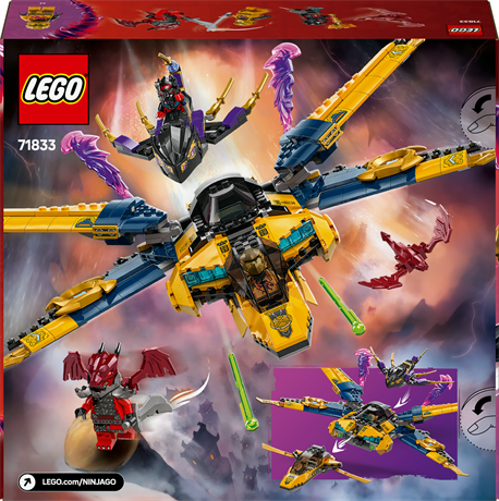 Конструктор LEGO NINJAGO Суперштормовий реактивний літак Рас та Арін 510 деталей (71833) - фото 3