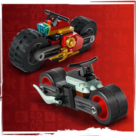 Конструктор LEGO NINJAGO Скоростная гонка Кая на мотоцикле 79 деталей (71838) - фото 6