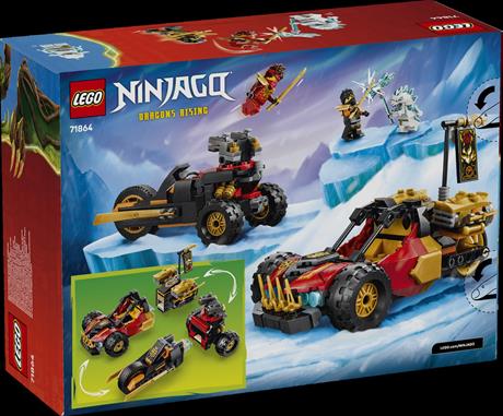 Конструктор LEGO® NINJAGO® Комбинированные транспортные средства Кая и Коула, 394 детали (71864) - фото 1