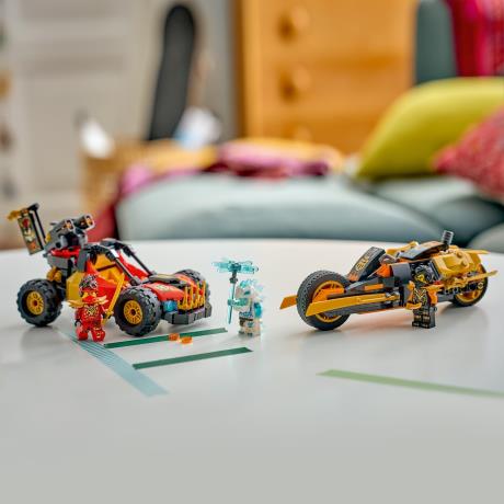 Конструктор LEGO® NINJAGO® Комбіновані транспортні засоби Кая та Коула Іграшка, 394 деталі (71864) - фото 6