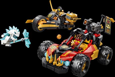 Конструктор LEGO® NINJAGO® Комбинированные транспортные средства Кая и Коула, 394 детали (71864) - фото 8
