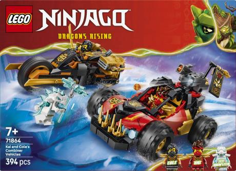 Конструктор LEGO® NINJAGO® Комбіновані транспортні засоби Кая та Коула Іграшка, 394 деталі (71864) - фото 9