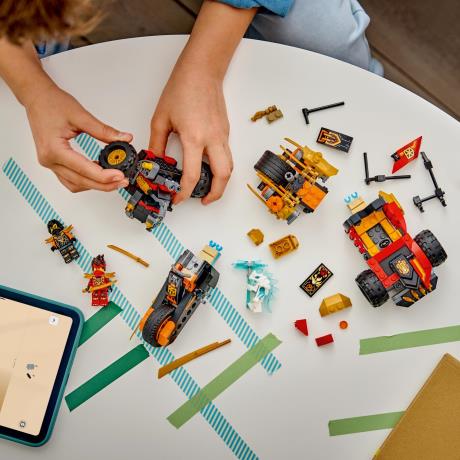 Конструктор LEGO® NINJAGO® Комбіновані транспортні засоби Кая та Коула Іграшка, 394 деталі (71864) - фото 10