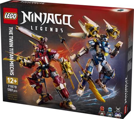 Конструктор LEGO® NINJAGO® Близнюки роботи-Титани Фігурки, 1707 деталей (71870) - фото 6