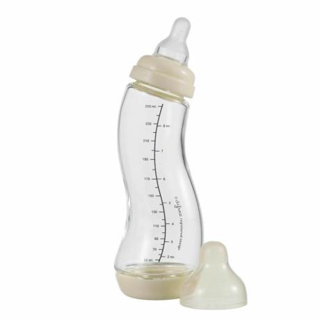 Скляна антиколікова пляшечка Difrax S-bottle Natural із силіконовою соскою 250 мл молочний (736FE Popcorn) - фото 0