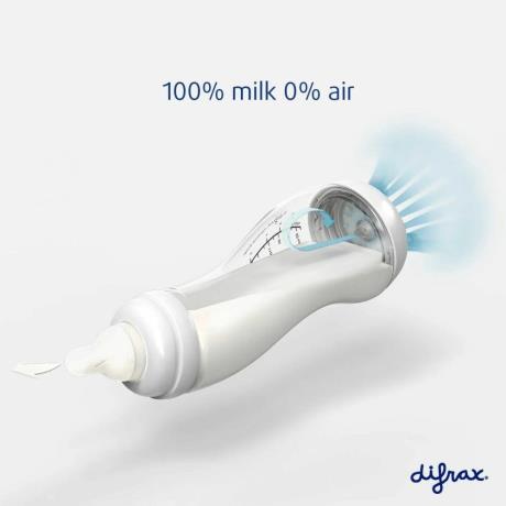 Скляна антиколікова пляшечка Difrax S-bottle Natural із силіконовою соскою 250 мл молочний (736FE Popcorn) - фото 0