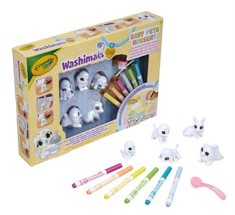 Набір для творчості Crayola Washimals Домашні тваринки з фломастерами 5 шт. (74-7516) - фото 0