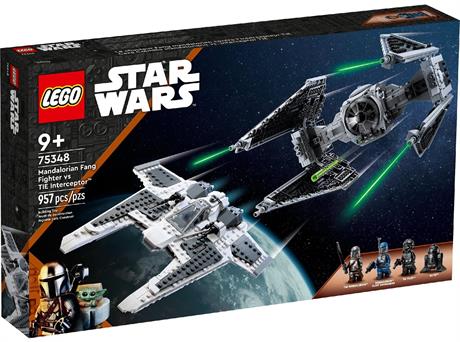 Конструктор LEGO Star Wars Мандалорський винищувач проти Перехоплювача TIE 957 деталей (75348) - фото 0