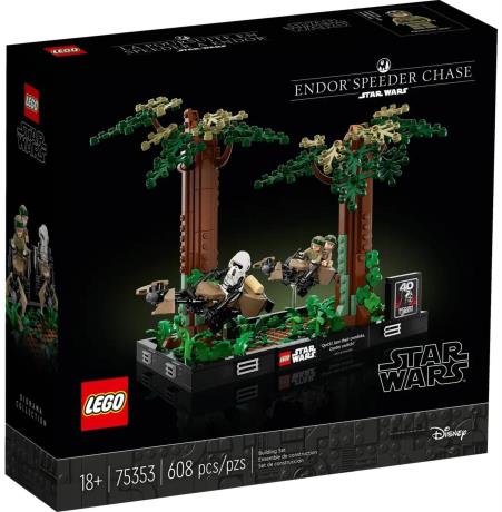 Конструктор LEGO Star Wars Діорама Погоня на спідері на Ендорі 608 деталей (75353) - фото 0