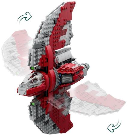 Конструктор LEGO Star Wars Шатл джедаїв T-6 Асоки Тано 601 деталь (75362) - фото 0