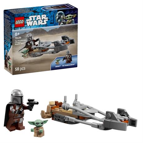Конструктор LEGO Star Wars TM Скоростной мотоцикл Мандалорца и Грогу 58 Деталей  ( 75436 ) - фото 1