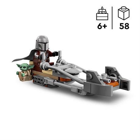 Конструктор LEGO Star Wars TM Скоростной мотоцикл Мандалорца и Грогу 58 Деталей  ( 75436 ) - фото 5