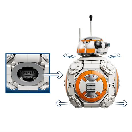 Конструктор LEGO Star Wars TM Дроид-астромеханик BB-8™ 569 Деталей (75452) - фото 6