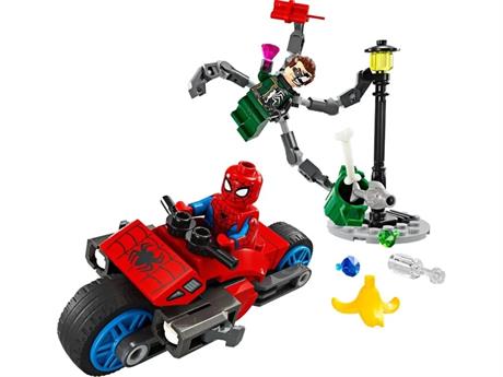 Конструктор LEGO Marvel Погоня на мотоциклах Человек-паук vs. Доктор Осьминог 77 деталей (76275) - фото 7