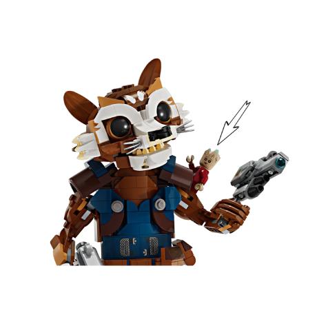 Конструктор LEGO Super Heroes Ракета й малюк Ґрут 566 деталей (76282) - фото 6