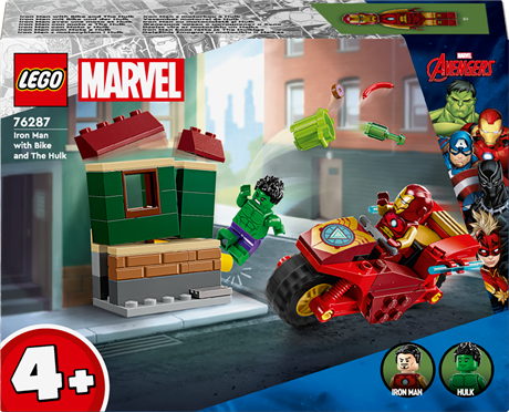Конструктор LEGO Marvel Залізна людина на мотоциклі й Галк 68 деталей (76287) - фото 2