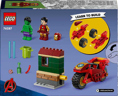 Конструктор LEGO Marvel Залізна людина на мотоциклі й Галк 68 деталей (76287) - фото 3