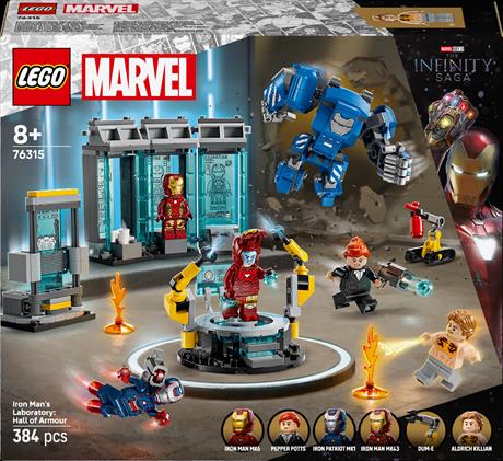 Конструктор LEGO Marvel Лабораторія Залізної Людини: зал обладунків 384 деталі (76315) - фото 2