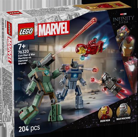 Конструктор LEGO Super Heroes Залізна людина та Бойова Машина проти Хаммер Дронів 204 деталі (76320) - фото 2