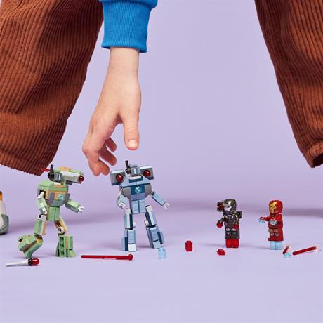 Конструктор LEGO Super Heroes Залізна людина та Бойова Машина проти Хаммер Дронів 204 деталі (76320) - фото 6