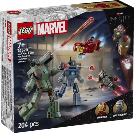 Конструктор LEGO Super Heroes Залізна людина та Бойова Машина проти Хаммер Дронів 204 деталі (76320) - фото 6
