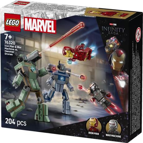 Конструктор LEGO Super Heroes Залізна людина та Бойова Машина проти Хаммер Дронів 204 деталі (76320) - фото 7