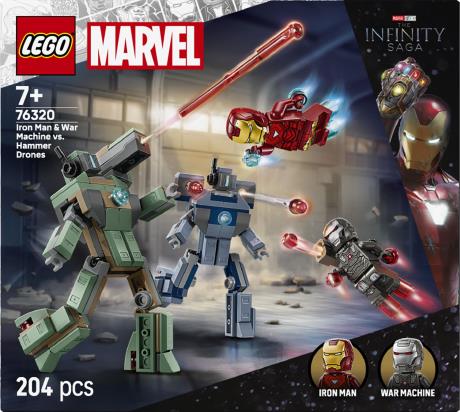Конструктор LEGO Super Heroes Залізна людина та Бойова Машина проти Хаммер Дронів 204 деталі (76320) - фото 8