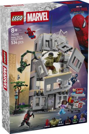 Конструктор LEGO® Marvel Эпическая схватка Человека-Паука против Халка, 534 детали (76350) - фото 0