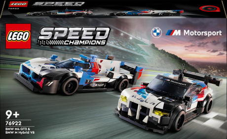 Конструктор LEGO Speed Champions Автомобілі для перегонів BMW M4 GT3 і BMW M Hybrid V8 676 деталей (76922) - фото 0