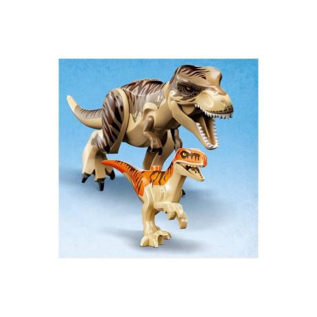 Конструктор LEGO Jurassic World Втеча атроцираптора та тиранозавра 466 деталей (76948) - фото 4