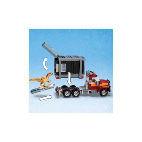 Конструктор LEGO Jurassic World Втеча атроцираптора та тиранозавра 466 деталей (76948) - фото 6