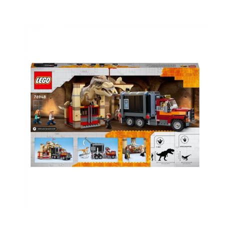 Конструктор LEGO Jurassic World Втеча атроцираптора та тиранозавра 466 деталей (76948) - фото 8