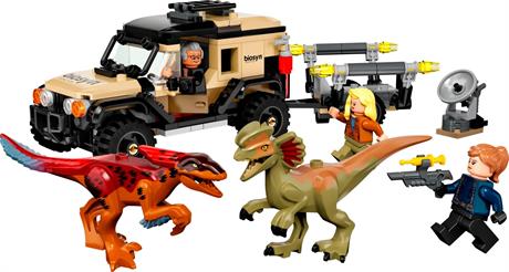 Конструктор LEGO Jurassic World Перевезення пірораптора та дилофозавра 254 деталі (76951) - фото 0