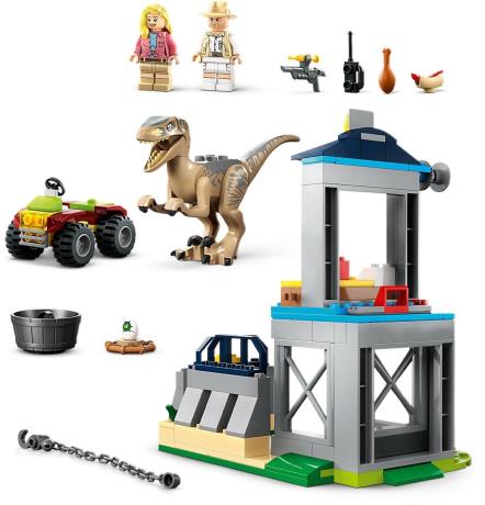 Конструктор LEGO Jurassic World Втеча велоцираптора 137 деталей (76957) - фото 0