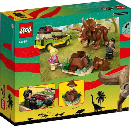 Конструктор LEGO Jurassic World Дослідження трицератопсів 281 деталь (76959) - фото 0