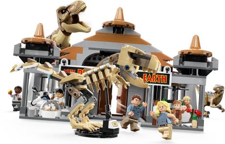 Конструктор LEGO Jurassic World Центр відвідувачів Атака тиранозавра й раптора 693 деталей (76961) - фото 0