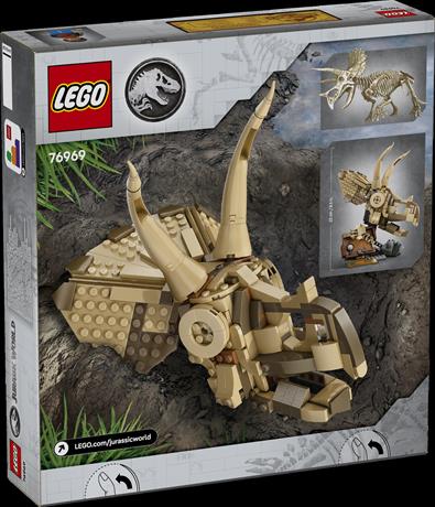 Конструктор LEGO® Jurassic World Скам'янілості динозаврів: череп трицератопса, 468 деталей (76969) - фото 0