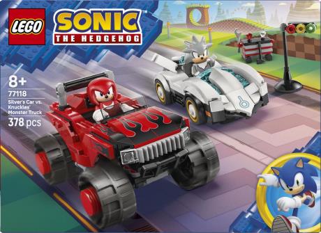 Конструктор LEGO Sonic Автомобиль Сильвера vs. монстр грузовика Наклза 378 Деталей  ( 77118 ) - фото 0