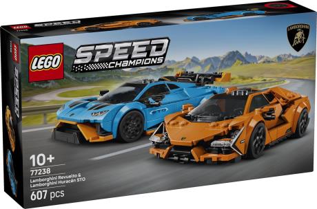Конструктор LEGO Speed Champions Lamborghini Revuelto і Huracan STO 607 деталей (77238) - фото 2