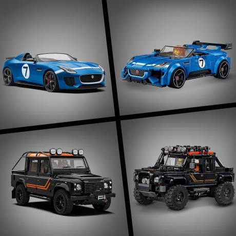 Конструктор LEGO® Speed Champions Jaguar Project 7 та Land Rover Defender (77264) - фото 4