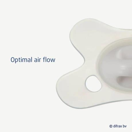 Пустушка силіконова Difrax Dental з 0 до 6 міс. сірий (799 Clay) - фото 0