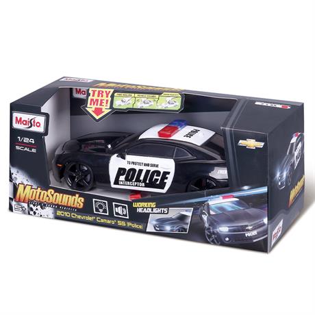 Автомодель Maisto Chevrolet Camaro SS RS Police зі світлом та звуками 1:24 (81236 black) - фото 1