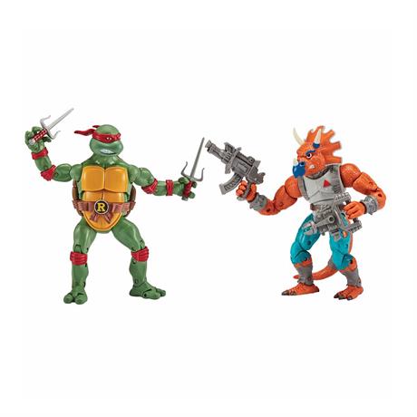 Набір фігурок TMNT Черепашки-ніндзя класичні Рафаель проти Трицератона 15 см (81278) - фото 0