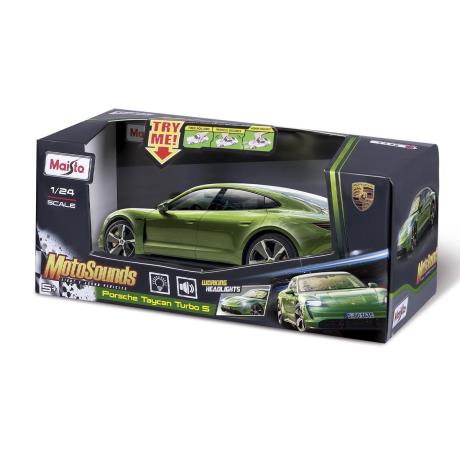 Автомодель Maisto Porsche Taycan Turbo S 1:24 со светом и звуками (81731 green) - фото 1