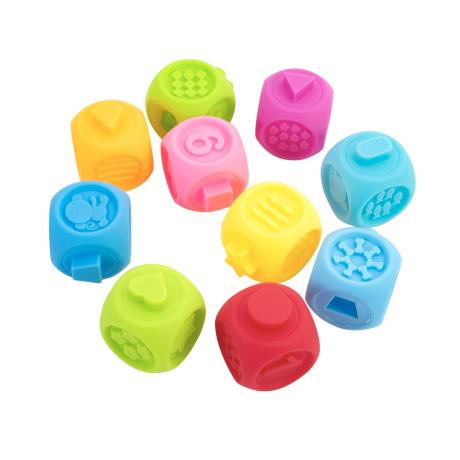 Дитячі кубики Baby Team тактильні 10 шт. (8875) - фото 1