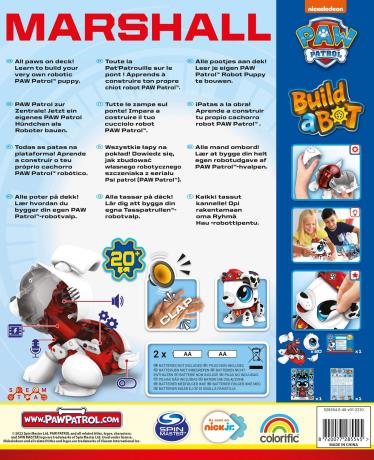 Интерактивная игрушка Build a Bot Paw Patrol Собери Маршалла со звуками на англ. 20 деталей (928554.006) - фото 0