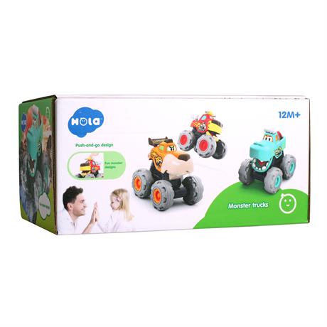 Набор игрушечных машинок Hola Toys Монстр-траки 3 шт. (A3151) - фото 1