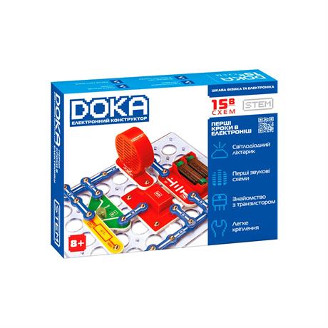 Электронный конструктор Doka Первые шаги в электронике Набор В, 15 Схем (D70710) - фото 0