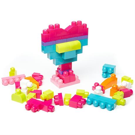 Конструктор Mega Bloks First Builders розовый в мешке 60 деталей (DCH54) - фото 6